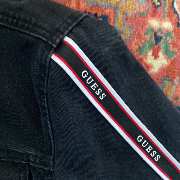 GUESS JEANS CROPPED JEAN JACKET LARGE - Picture 2 of 5